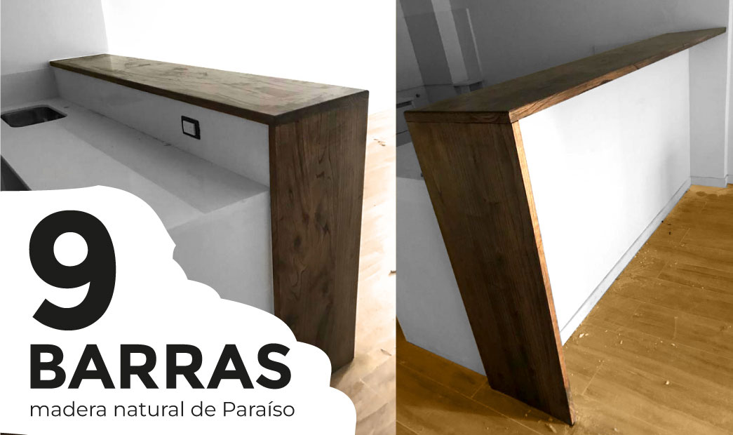 decoracion de sum y unidades con barras y mesas en madera natural 3