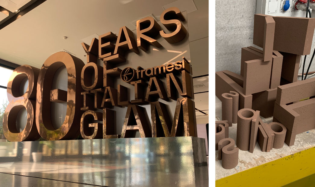 A three-dimensional mirror for Framesi, designed so that no one can walk right past it 4