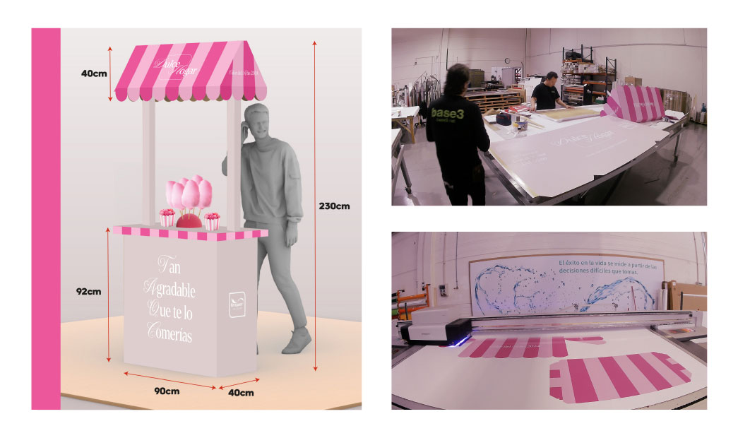 We create large-scale printed kiosks for the color event of the year 2024 2