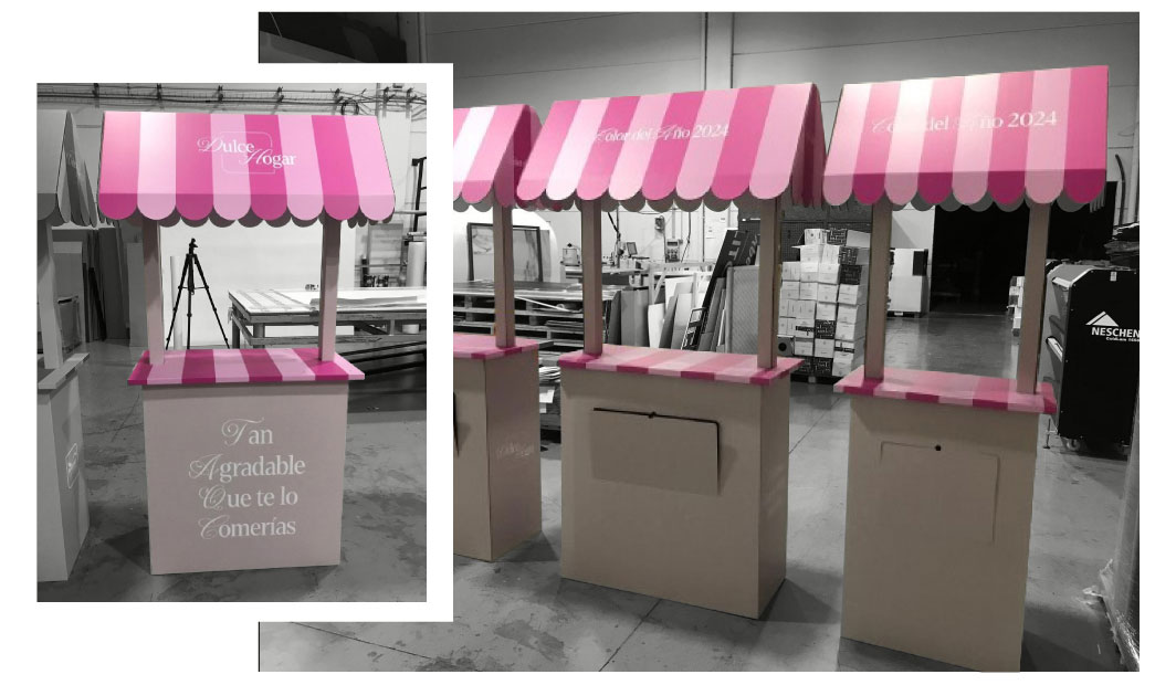 We create large-scale printed kiosks for the color event of the year 2024 3