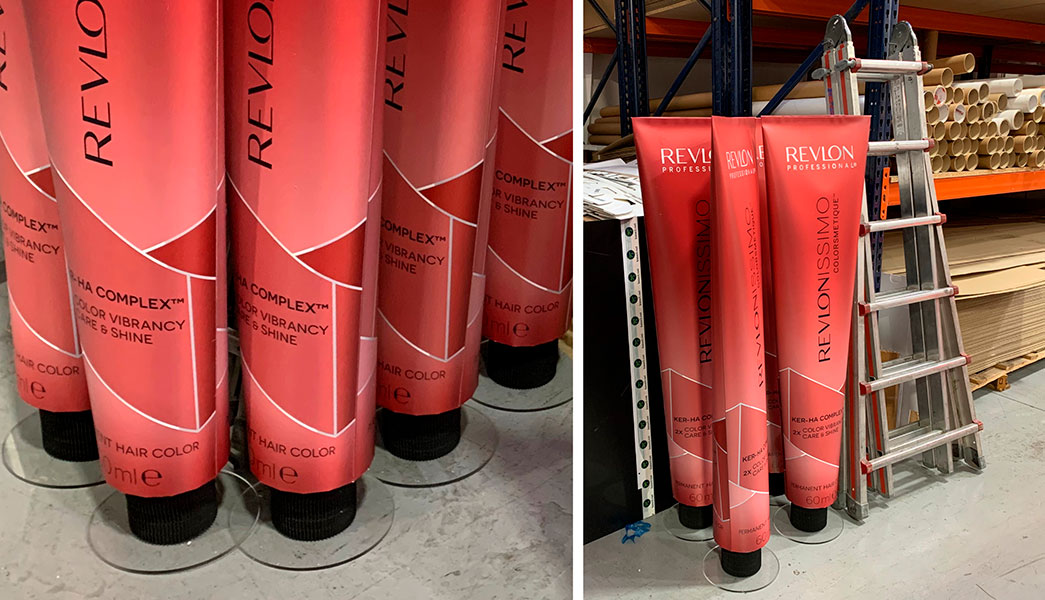 desarroyo de display para Revlon 3