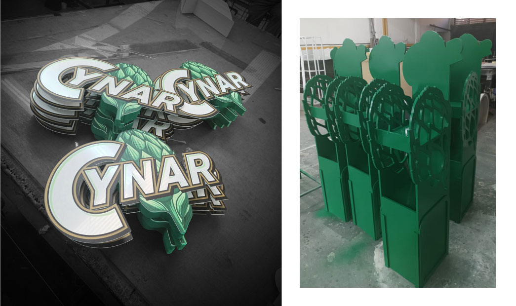 desarrollo de muebles exhibores en MDF para Cynar 2