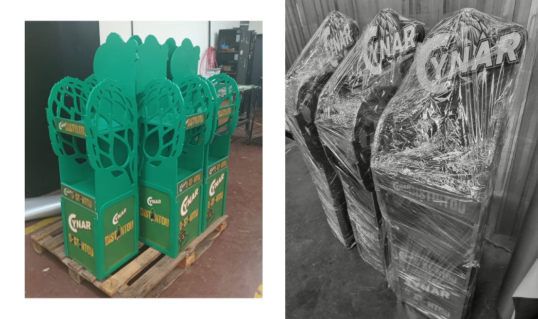 desarrollo de muebles exhibores en MDF para Cynar 3