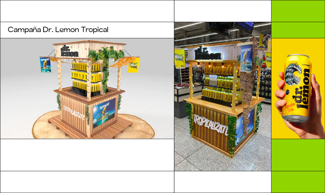 Campaña Dr Lemon Tropical: un punto de venta que vibra 2