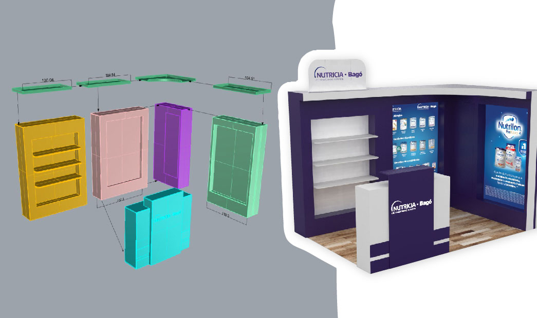 fabricacion de stand para nutri bago 2