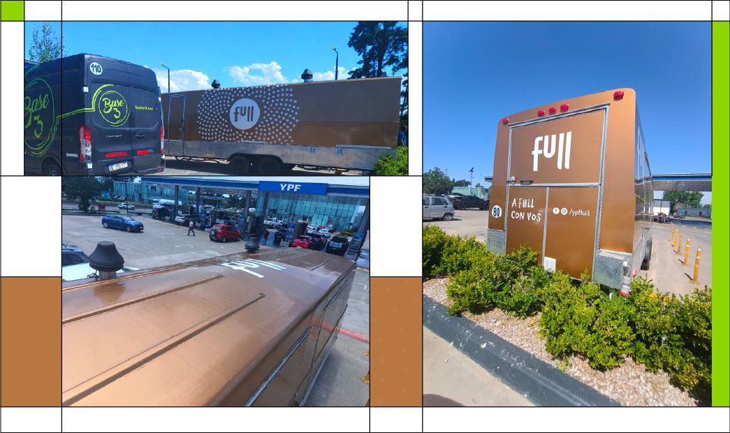 Un food truck que no pasa desapercibido: ploteo full con acabado metálico para YPF FULL 3